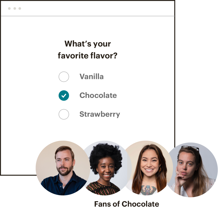 A survey form asking "What's your favorite flavor?" 